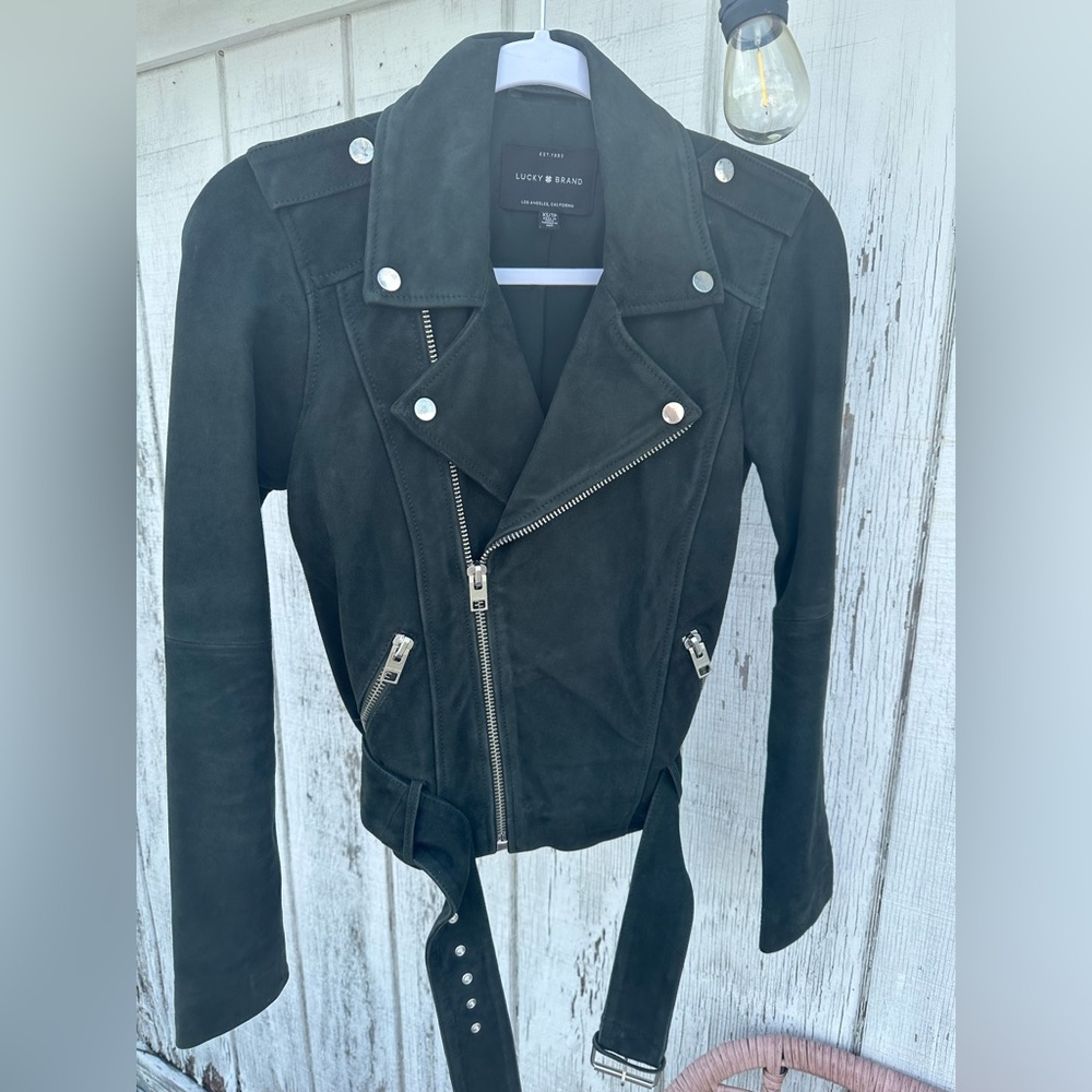 Lucky Brand Green Suede XS Jacket